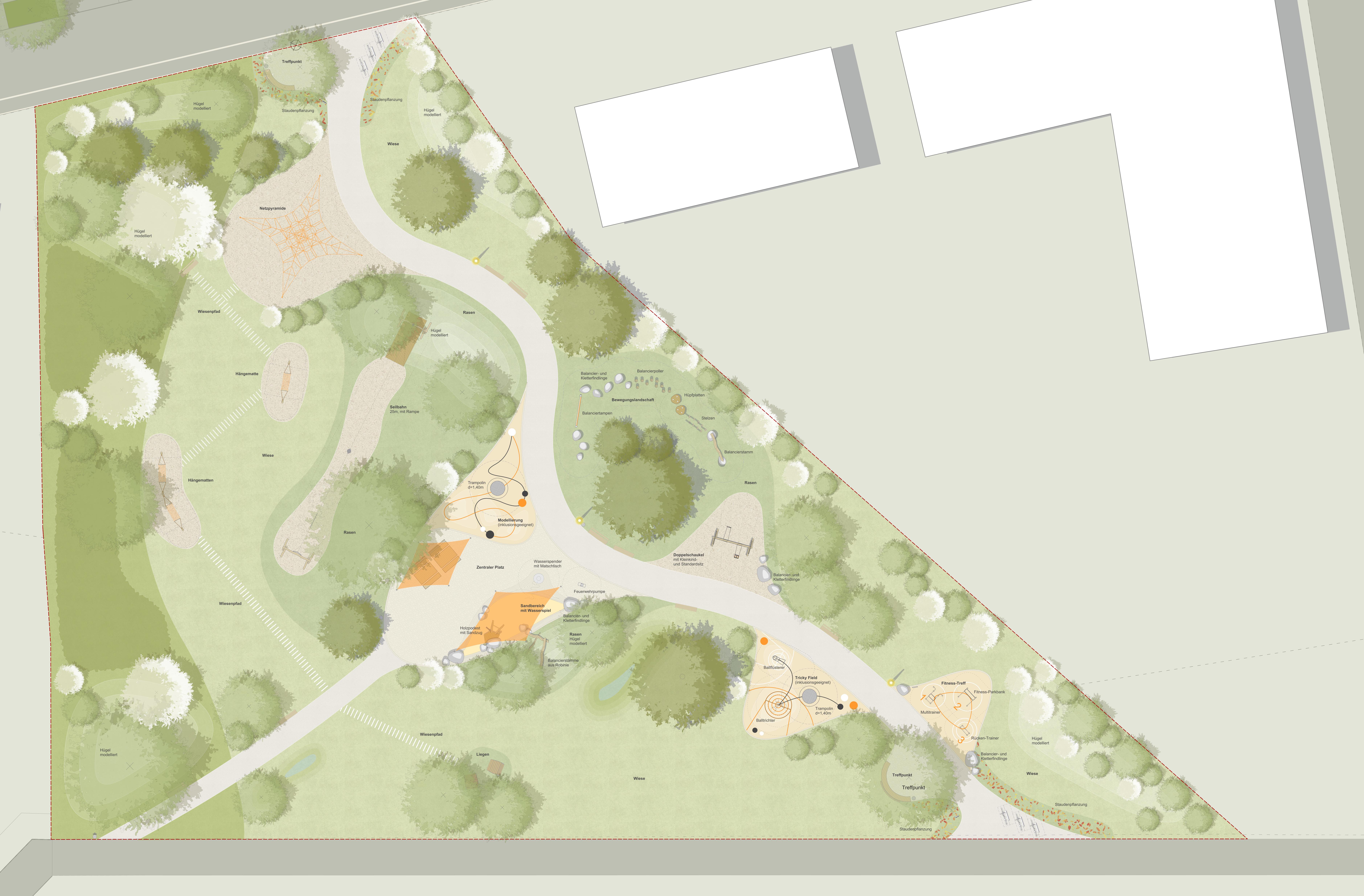 Entwurf Parkspielplatz Grundwegsiedlung